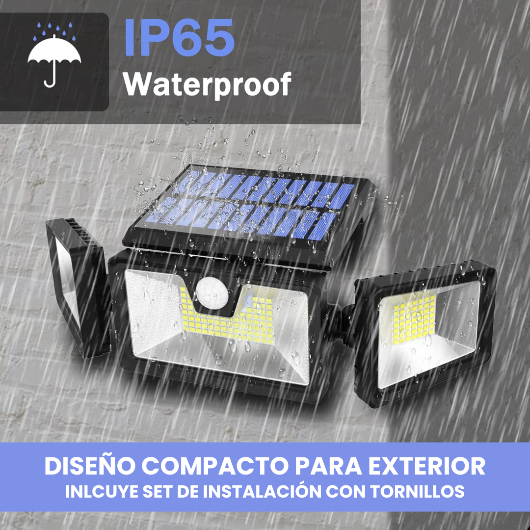 Lámpara Solar LED con Sensor de Movimiento y Control por App Móvil