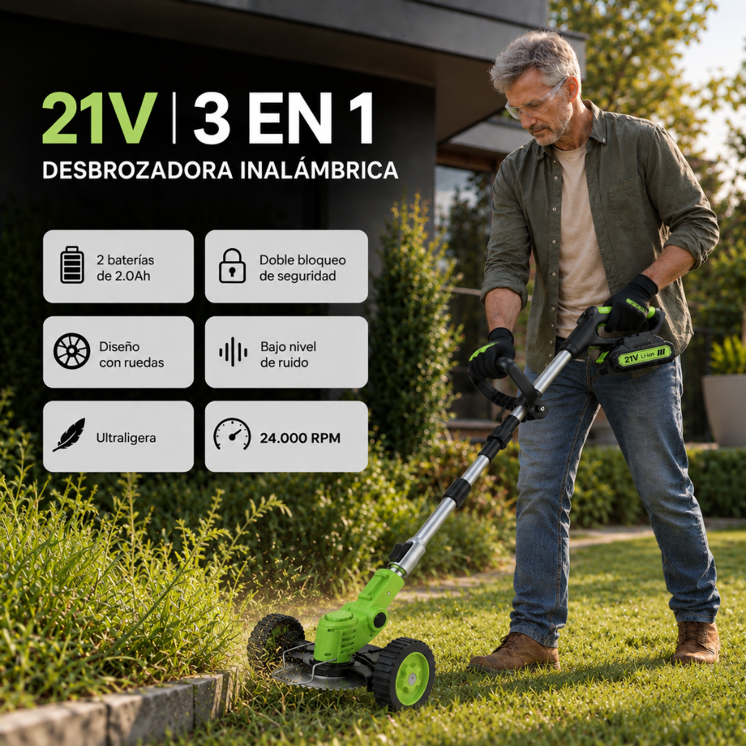 Desbrozadora Inalámbrica 3 en 1