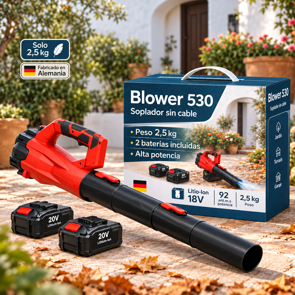 Soplador de hojas a Batería 6 velocidades